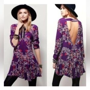 Freee People Smooth Talker Mini dress/tunic size Large long sleeves